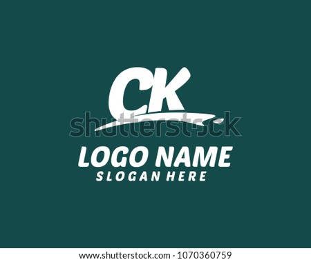 C K Initial logo Stock fotó © 