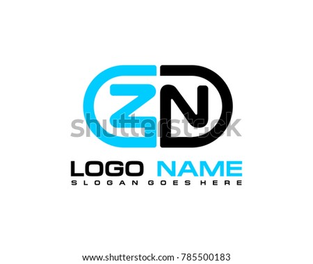 Z N initial logo template vexctor Stock fotó © 