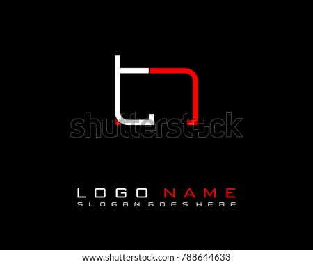 Initial T & N minimalist logo template vector Stok fotoğraf © 