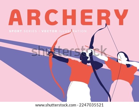 Modern and Simple Silhouette of Archery
