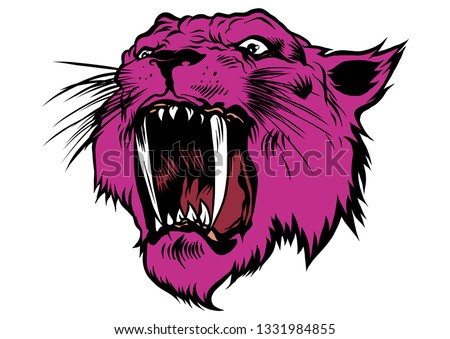 face of a drawn pink panther illustration