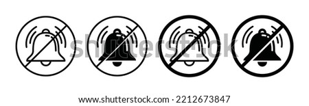 Silent voice bell icon vector. No sound sign. Alarm off or mute symbol design. No notification bell icon 
