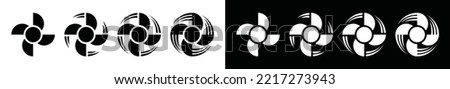 Fan speed icon vector set. Propeller speed symbol illustration