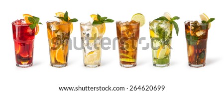 Similar – Image, Stock Photo Tasty cold red cocktail on table