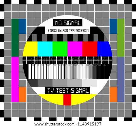 No TV Signal Chanel Program Background Template, Design Vector Eps 10