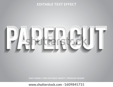 paper cut text effect template with silver type style and elengant concept use for exclusive sign and logotype 