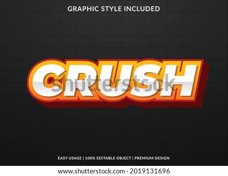 crush text effect editable template with abstract style use for business brand and logo Photo stock © 
