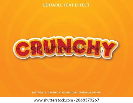 crunchy editable text effect with abstract and premium style use for business logo and brand