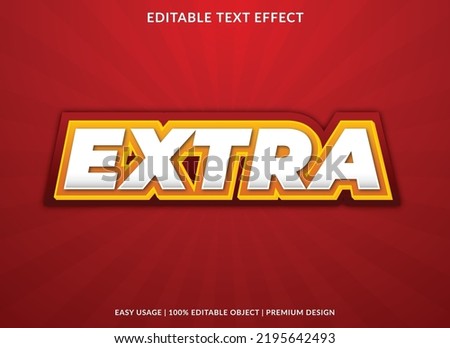 extra editable text effect template with abstract style use for business logo and brand