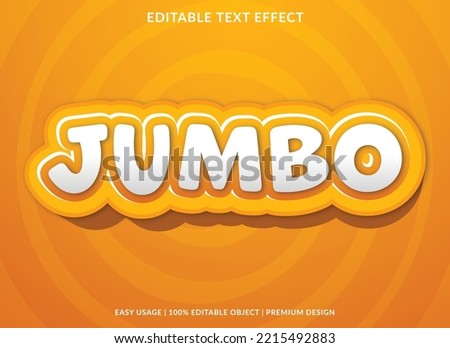 jumbo editable text effect template use for business brand and logo