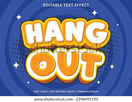 hangout editable text effect template use for business brand and logo design