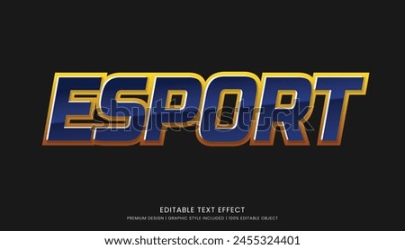 esport text effect template editable design for business logo and brand