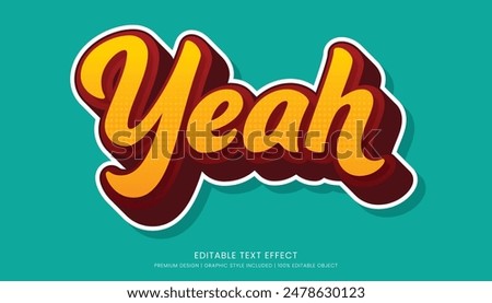 editable 3d text effect sticker style template