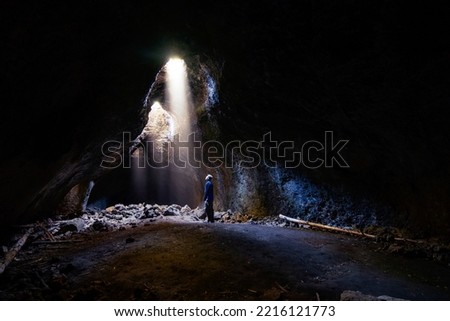 Image, Stock Photo look down the tube peep