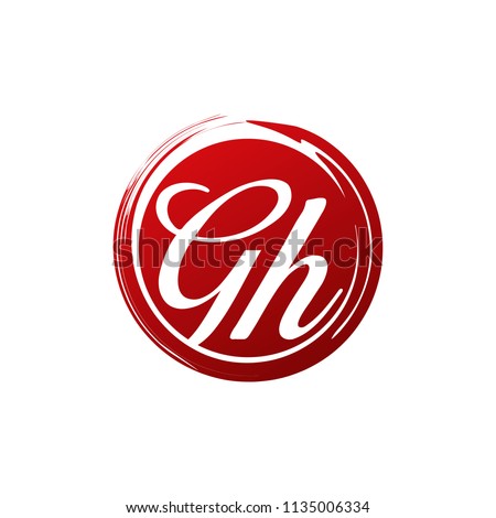 GH initial splash logo template vector