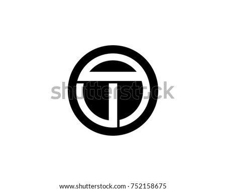  initial company circle T logo black