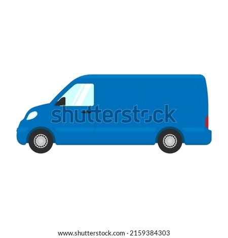 Van icon. Delivery cargo minibus. Color silhouette. Side view. Vector simple flat graphic illustration. Isolated object on a white background. Isolate.