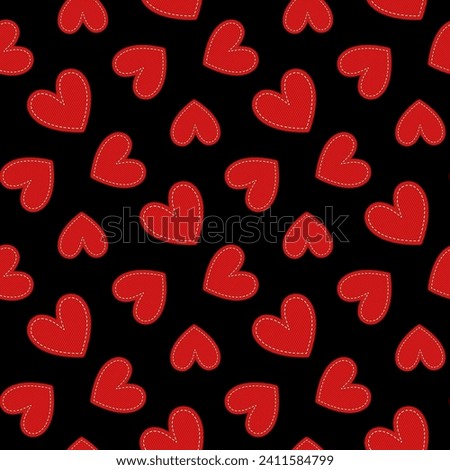 Similar – Image, Stock Photo Small red hearts on brown background