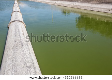 Waste water treatment plant has beautiful scenery pictures diplomatic and water pipes built properly.