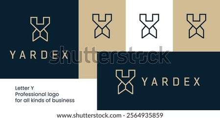 Abstract Letter Y Logo Shaped Like a Rocket for Innovation and Progress