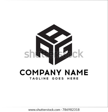 AAG,GAA,AGA Initial Logo Letter of Symbol Company. Modern template Flat black signs design on White Background. vector icon illustration - Vector