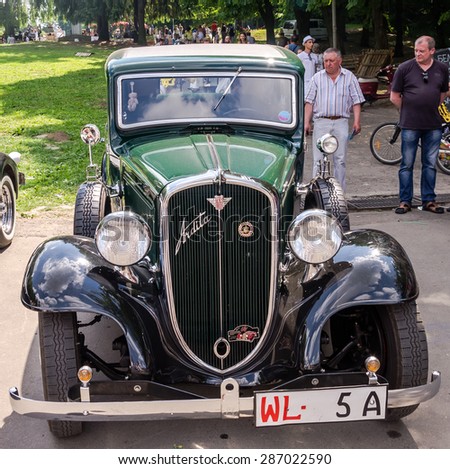 Lviv, Ukraine - June 2015: Auto festival Leopolis grand prix 2015. Old vintage retro car Fiat