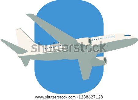 jet airplane vector logo, flight tickets booking concept for your design