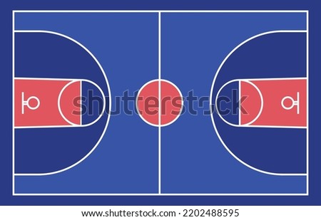 Basketball court floor vector illustration for your design or logo