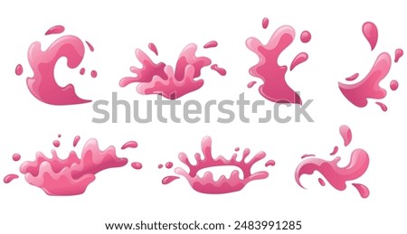 splashes of water vector, strawberry splash