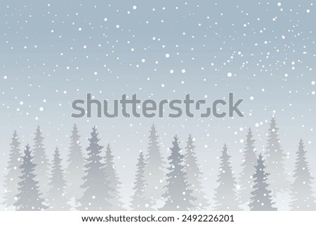 Winter Landscape background vector, snow background