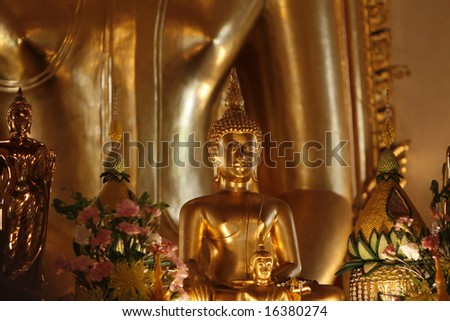 a Buddha picture in temple at Thailand