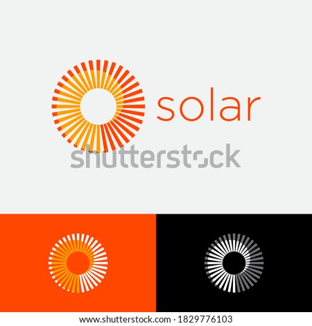 Solar logo. Sunrays with vortex, on different background. Identity.  Loading icon. logo can use for business, network or web.