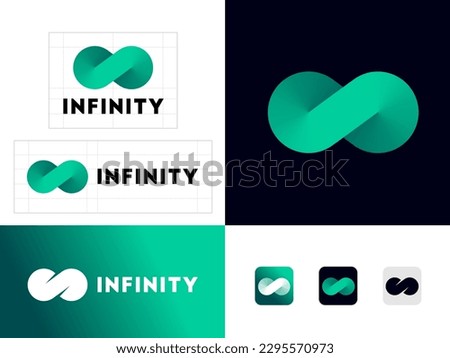 Infinity icon. Identity, corporate style and web buttons.