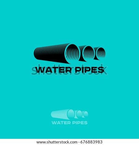 Pipes Logo & Branding Identity. Corporate vector logo design template Isolated on an azure background.
