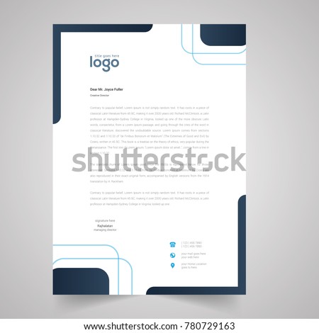black corporate identity set or kit for your business. Letter templates. Vector format, editable, place for text