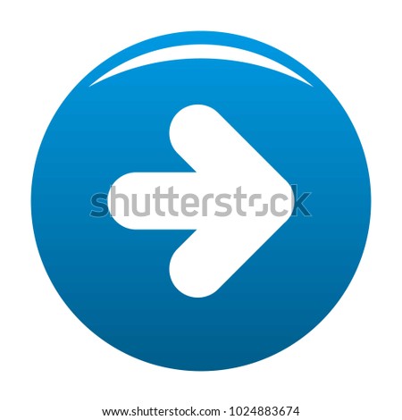 Arrow icon vector blue circle isolated on white background 