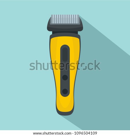 Electric beard razor icon. Flat illustration of electric beard razor vector icon for web design