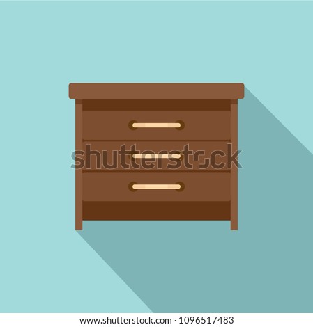 Drawers icon. Flat illustration of drawers vector icon for web design