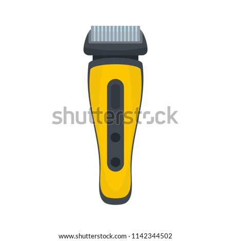 Electric beard razor icon. Flat illustration of electric beard razor vector icon for web isolated on white