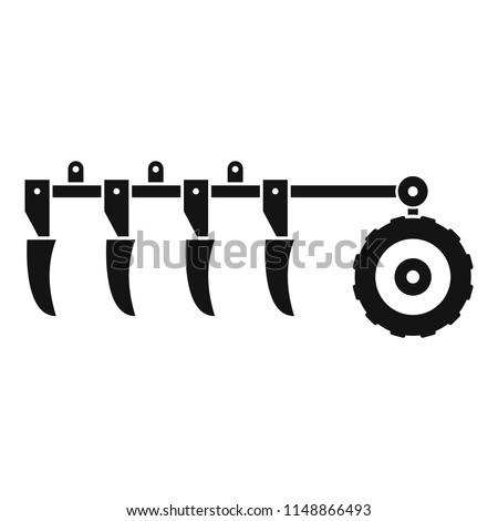 Tractor plow icon. Simple illustration of tractor plow vector icon for web design isolated on white background