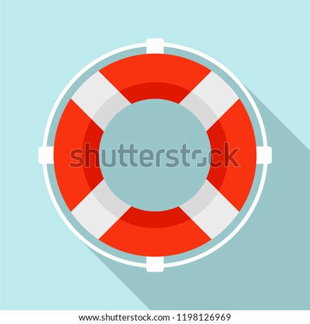 Life saver buoy solution icon. Flat illustration of life saver buoy solution vector icon for web design