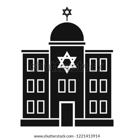 Jewish synagogue icon. Simple illustration of jewish synagogue vector icon for web design isolated on white background