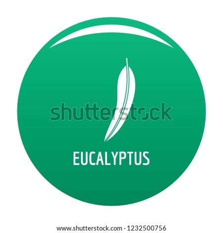 Eucalyptus leaf icon. Simple illustration of eucalyptus leaf vector icon for any design green