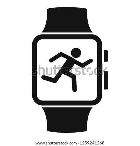 Smartwatch running mode icon. Simple illustration of smartwatch running mode vector icon for web design isolated on white background