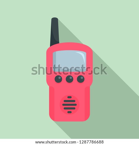 Walkie talkie toy icon. Flat illustration of walkie talkie toy vector icon for web design