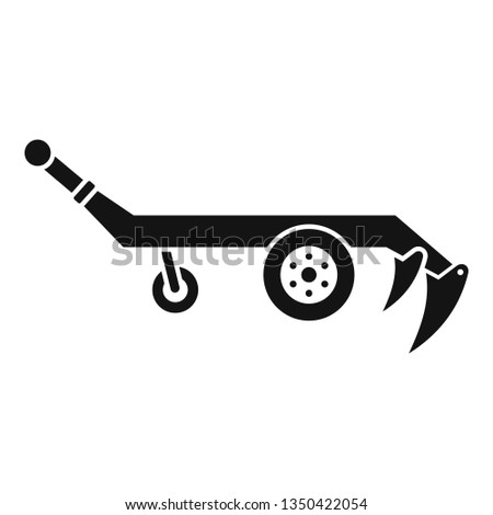 Tractor plow icon. Simple illustration of tractor plow vector icon for web design isolated on white background