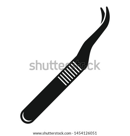 Surgery tweezers icon. Simple illustration of surgery tweezers vector icon for web design isolated on white background