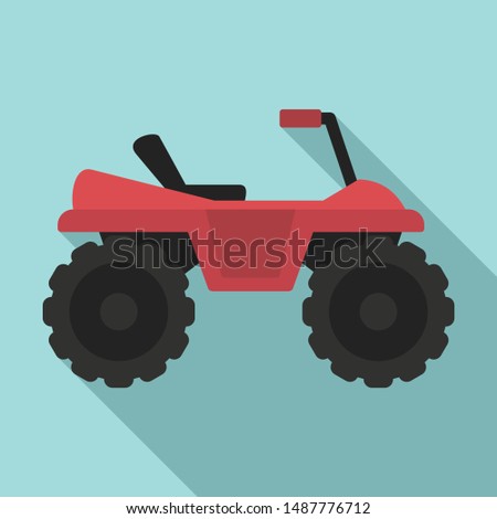 Dirtbike icon. Flat illustration of dirtbike vector icon for web design