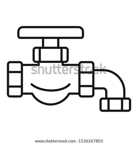 Water tap icon. Outline water tap vector icon for web design isolated on white background