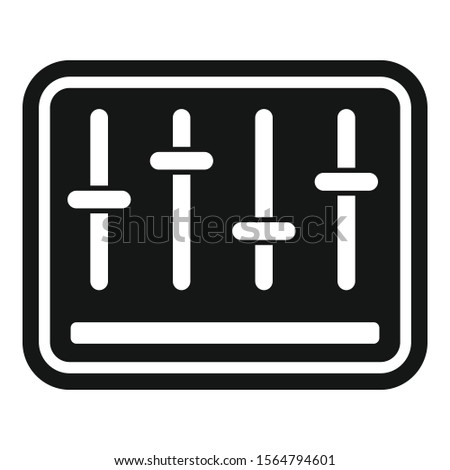 Console equalizer icon. Simple illustration of console equalizer vector icon for web design isolated on white background